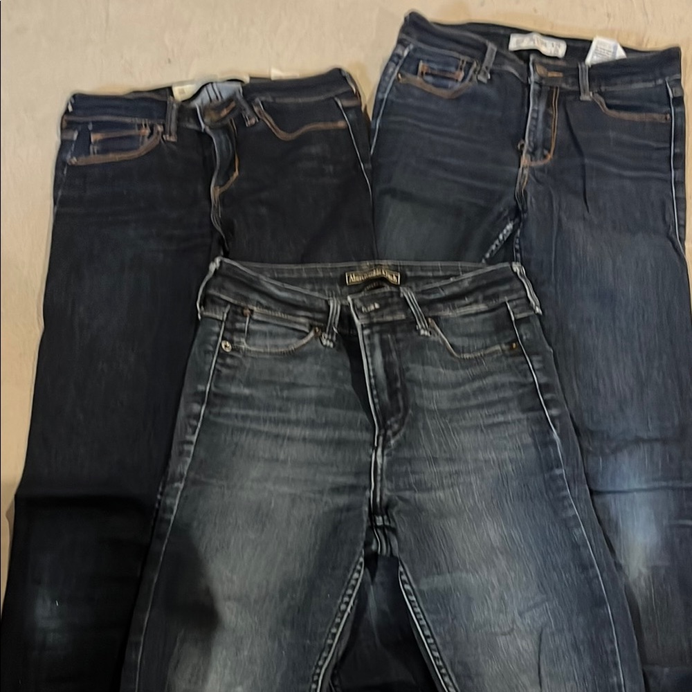 3 Abercrombie & Fitch Blue Slim Jeans